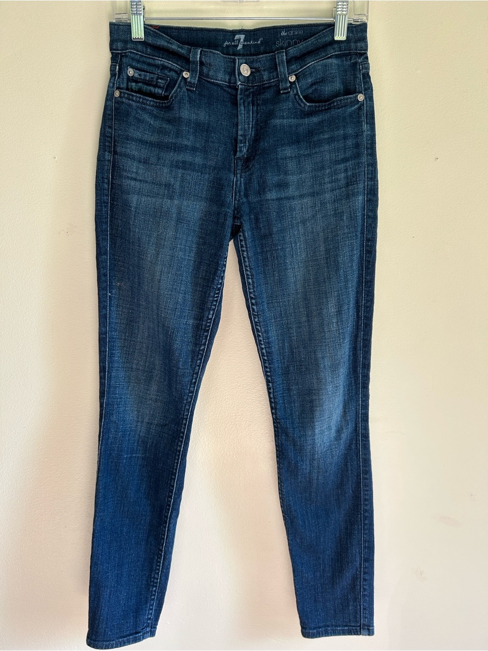 Seven For All Mankind 7Fam The Ankle Skinny Jeans Size 28 - Picture 2 of 10